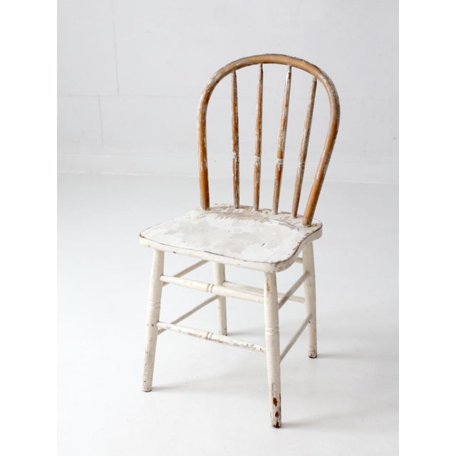 Vintage Painted Windsor Bow Back Chair For Sale - Image 9 of 17