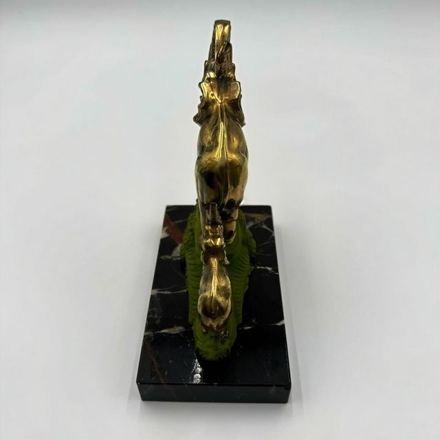 Art Deco Bookends with Brass and Marble Elephants, 1930s, Set of 2 For Sale - Image 9 of 10