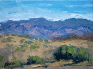 Abstract American Southwest Desert Landscape Oil Painting