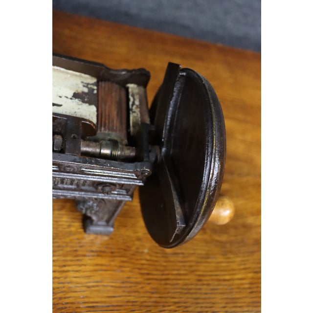 Victorian Cast Iron Tobacco Cutter With Crank Handle For Sale - Image 11 of 14