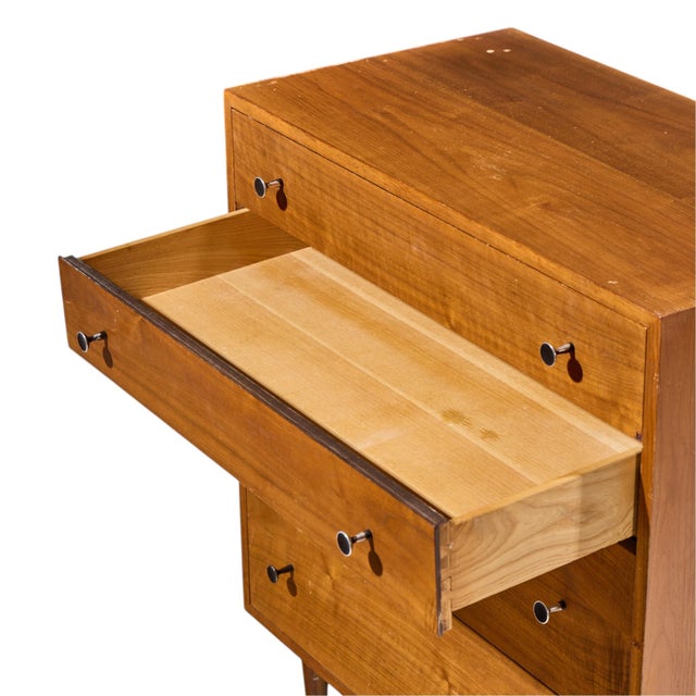 Robert Baron for Glenn of California Mid Century Dresser Walnut Highboy Dresser For Sale In Chicago - Image 6 of 9