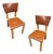 Pair of Mid-Century Modern Bentwood Side Chairs W/ Nailhead Back by Thonet For Sale