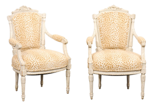 French Louis XVI Style Fauteuils, 19th C.