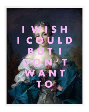 I Wish I Could by Lara Fowler in White Framed Paper, Small Art Print