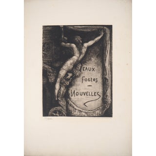 François Nicolas Chifflart, Frontispiece Strong Waters, Original Etching For Sale