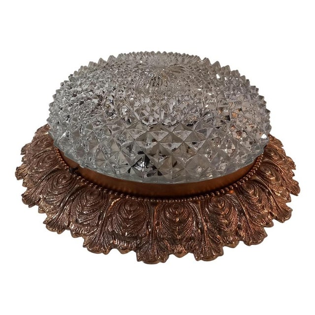 Vintage Ceiling Light with Glass Shade, 1970s For Sale - Image 14 of 14