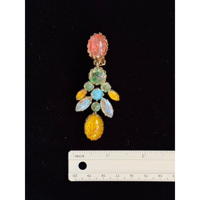 Vintage Schreiner of New York Chandelier Earrings, A Pair For Sale - Image 4 of 8