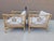Pair of McGuire Target Back Lounge Chairs With 3 McGuire Footstools For Sale - Image 10 of 18