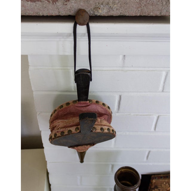19th Century American Federal Painted Fireplace Bellows With Bronze Foliage For Sale - Image 6 of 11