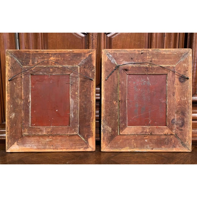 Pair of 19th Century Flemish Tavern Scene Oil Paintings on Copper For Sale - Image 11 of 12