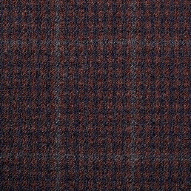 Traditional Sample - Schumacher Aldridge Wool Houndstooth in Burgundy For Sale - Image 3 of 4
