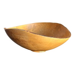 2000s Studio Art Maple Bowl Sculptural Turned Wood For Sale
