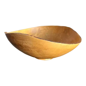 2000s Studio Art Maple Bowl Sculptural Turned Wood
