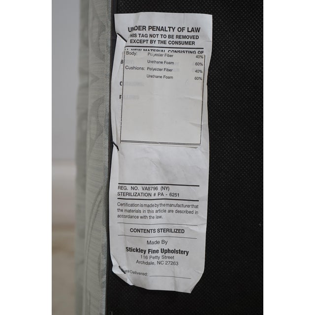 Stickley Colonial Williamsburg Damask Upholstered Ottoman For Sale - Image 16 of 16