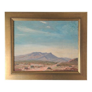John Walter Sherman Antique Oil Painting Early California Desert Landscape For Sale