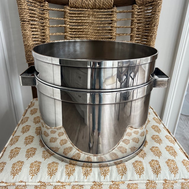 St. James Modernist Silver Plate Champagne Wine Cooler