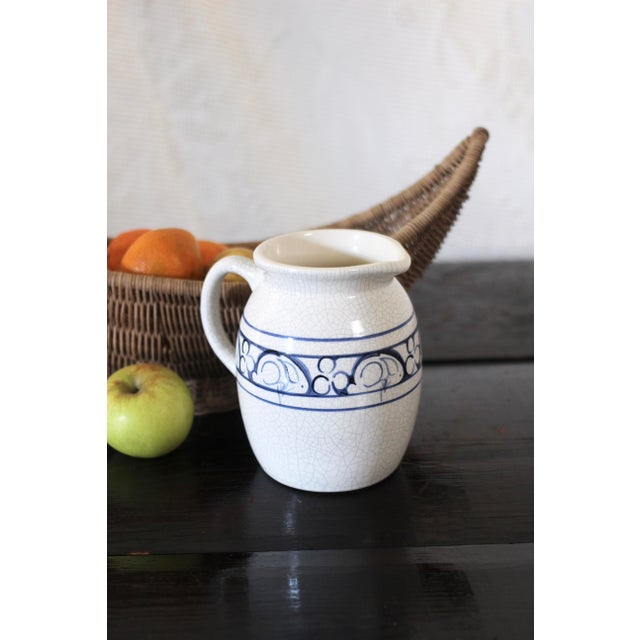 Dedham Style Rabbit Pitcher For Sale - Image 10 of 12