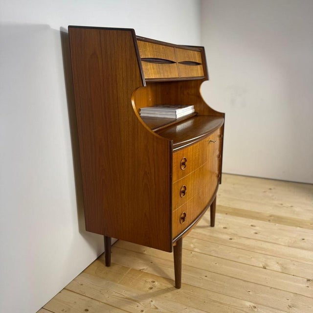 Danish Teak Cabinet with Drawers and Pull-Out Desk, 1960 For Sale - Image 4 of 14