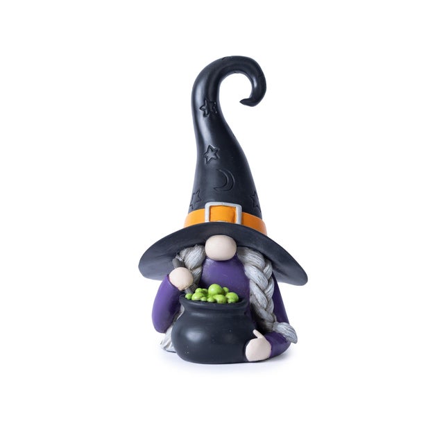 Kenneth Ludwig Chicago Witch Gnome Figurine (Set of 2) For Sale - Image 4 of 5
