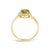 10K Yellow Gold Green Peridot and 1/10 Cttw Diamond Halo Ring, Size 6.5 For Sale In New York - Image 6 of 7