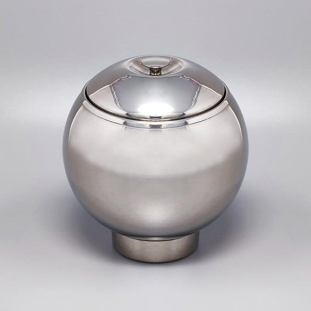 Ice Bucket in Stainless Steel by Aldo Tura for Macabo, 1960s For Sale - Image 9 of 9