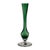 Mid-Century Modern Signed Val Saint Lambert Emerald Green Cased Crystal Fluted Vase, Belgium 9.5" For Sale - Image 3 of 13