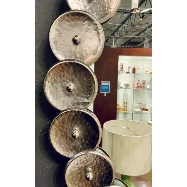 Modern Global Views Modern SIlver Finished Shoe Buckle Round Wall Mirror For Sale - Image 3 of 5