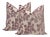 22" Smokey Lavender Blossom Cut Velvet Pillows - a Pair For Sale