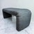 Late 20th Century Vintage Sculptural Black Upholstered Waterfall Bench For Sale - Image 5 of 10