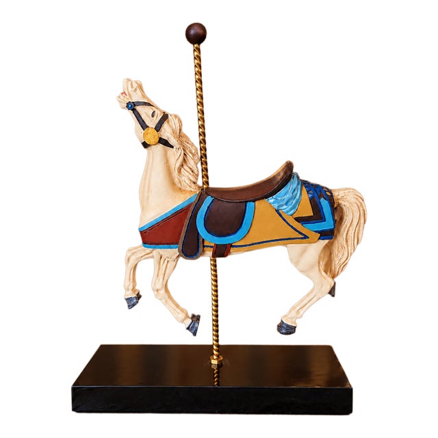 Vintage Hamilton Collection Laughing Horse | Art of the Carousel | Limited Edition Hand-Painted Carousel Sculpture For Sale