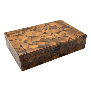 Olive Wood Mosaic Box For Sale