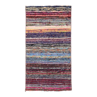 Striped Vintage Mini Kilim Rug - 1`8″ X 3`2″ For Sale
