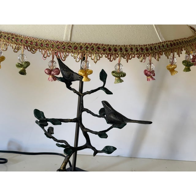 1970s Vintage 20 Th C Bronze Birds Lamp For Sale - Image 5 of 7