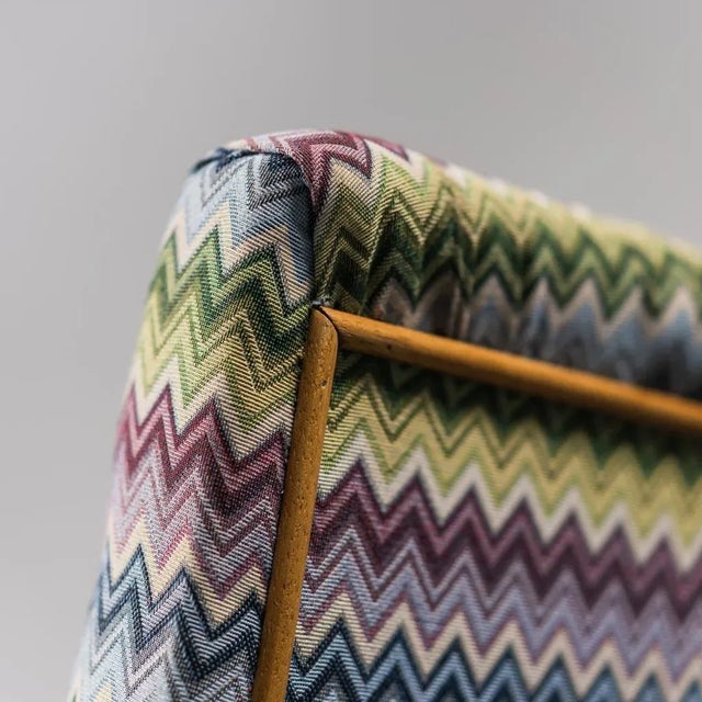 Red Set of Reclining Armchairs in Missoni Fabric, 1970s For Sale - Image 8 of 13