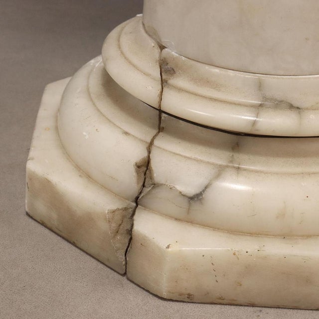 Stone Column in Turned Alabaster For Sale - Image 7 of 9