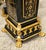 French Black Wood Pedestal With Bronze Accents, Gold Leaf Details & Marble Top For Sale - Image 3 of 6