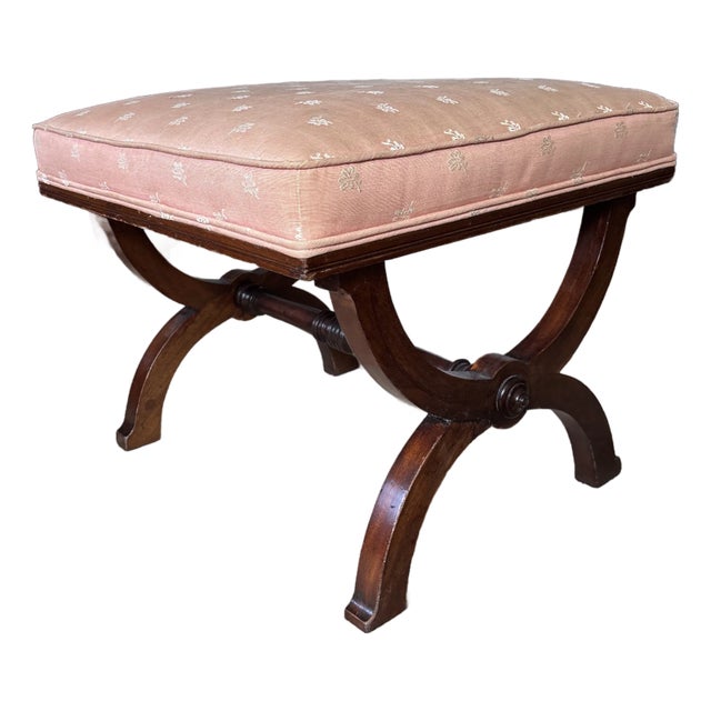Late 19th Century Regency Style Mahogany Stool For Sale