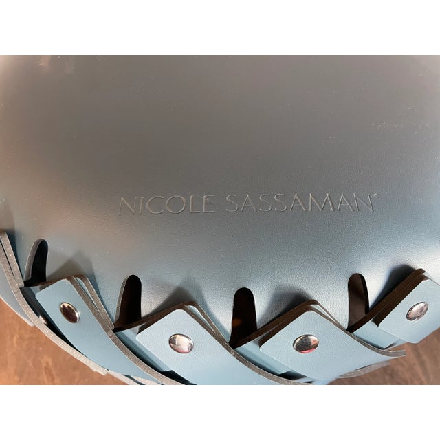 Medium Braided Basket Teal For Sale - Image 4 of 5