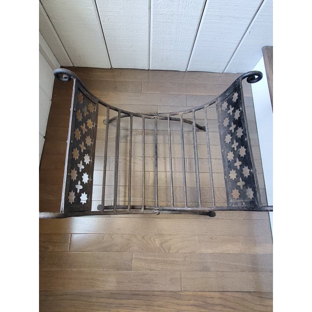 Vintage Forged Iron Firewood Holder For Sale In Monterey, CA - Image 6 of 6