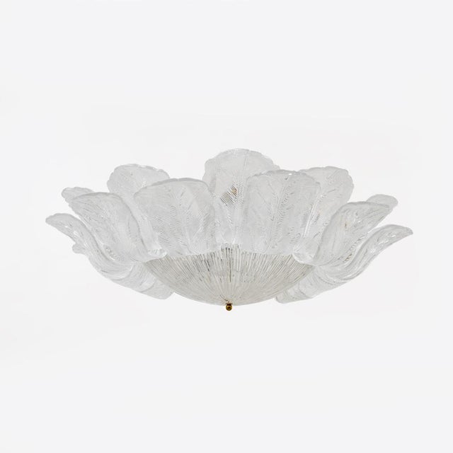 Large Italian Murano Glass Leaf Flush Mount, 2000 For Sale - Image 13 of 13