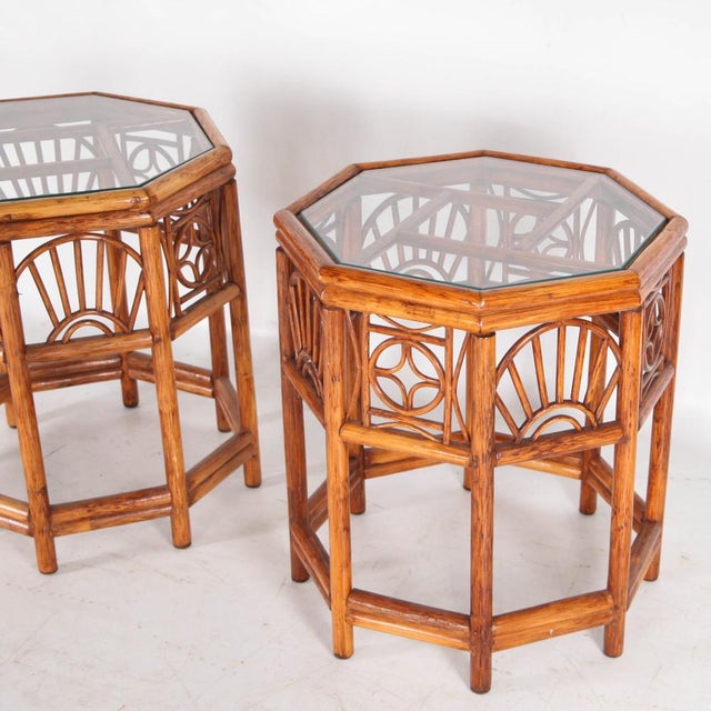 Vintage Rattan Coffee Tables, 1970s, Set of 3 For Sale - Image 16 of 18