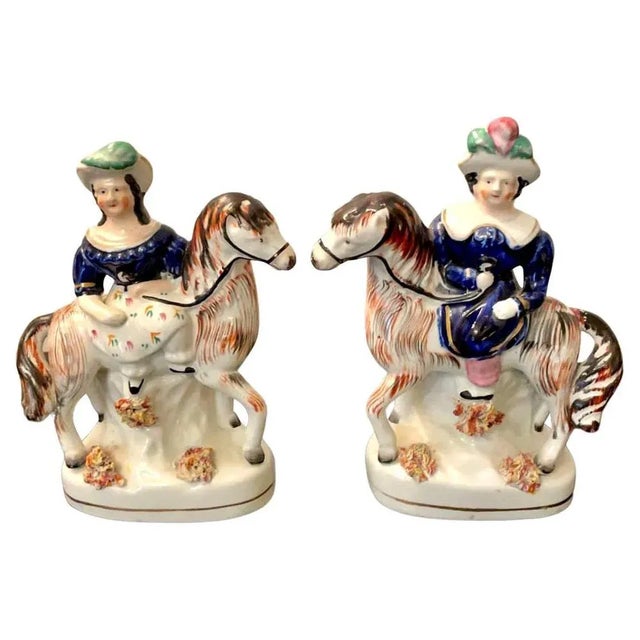 Antique Victorian Staffordshire Figures, Set of 2 For Sale - Image 11 of 11