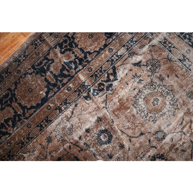 Brown Early 20th Century Zabihi Collection Oversize Distressed Rug - 11'10" x 15'6" For Sale - Image 8 of 12