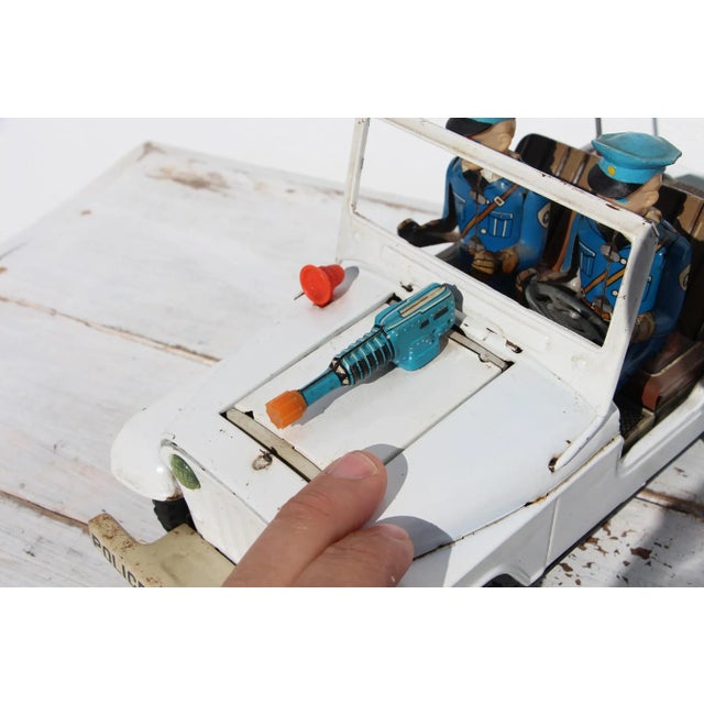 Metal Vintage and Tin Toy Nomura Police p.d. Jeep, Japanese For Sale - Image 7 of 13