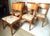 Sleek set of six mid-century modern dining chairs featuring uniquely designed upholstered cushions. (Please confirm item...