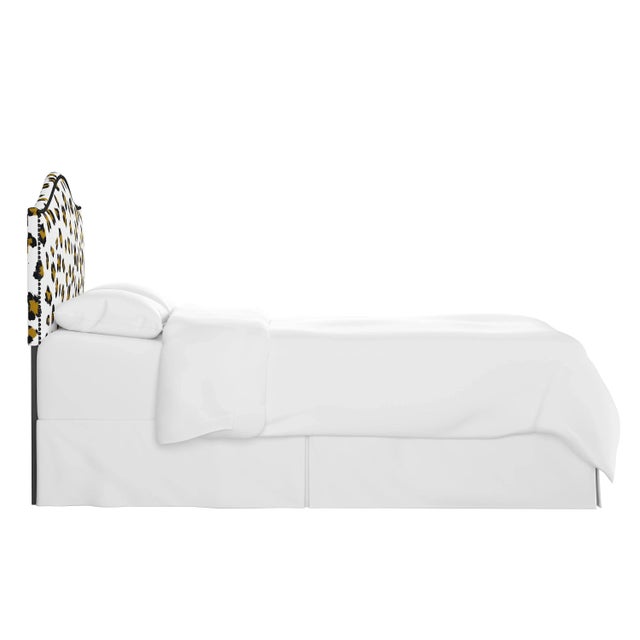 Cloth & Company Ashland Headboard in Ochre Brush Cheetah, Full For Sale - Image 4 of 6