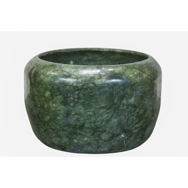 Early 20th Century Dark Green Solid Jade Pot Chairish