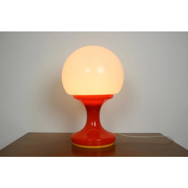 1970s Mid-Century All Glass Table Lamp from Valasske Mezirici, Czechoslovakia, 1970s For Sale - Image 5 of 6