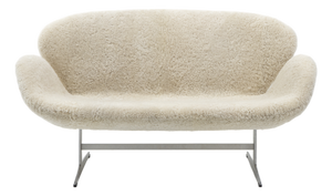 Swan Sofa in Sheepskin by Arne Jacobsen for Fritz Hansen, 2000s