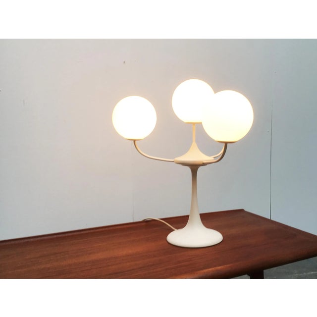 Glass and Metal Table Lamp by E.R. Nele for Temde, 1960s For Sale - Image 12 of 16